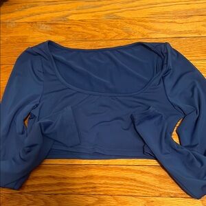Women's Blue Long Sleeve Top